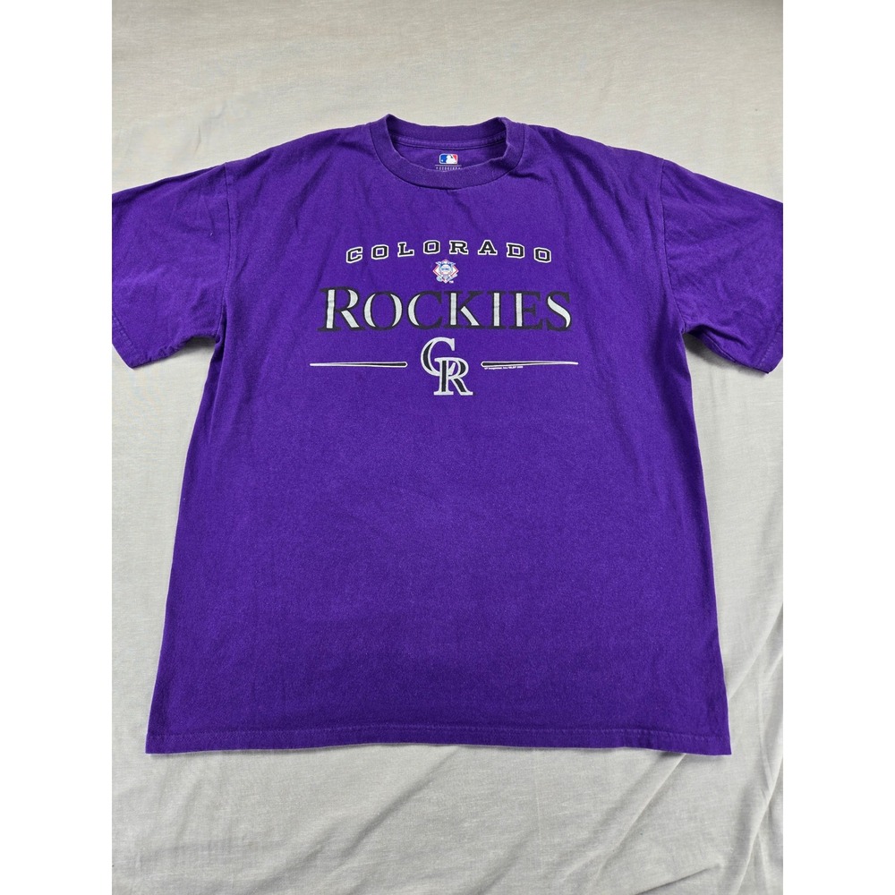 MLB Colorado Rockies Purple Graphic T-Shirt Mens XL 2009 VF Imagewear Baseball